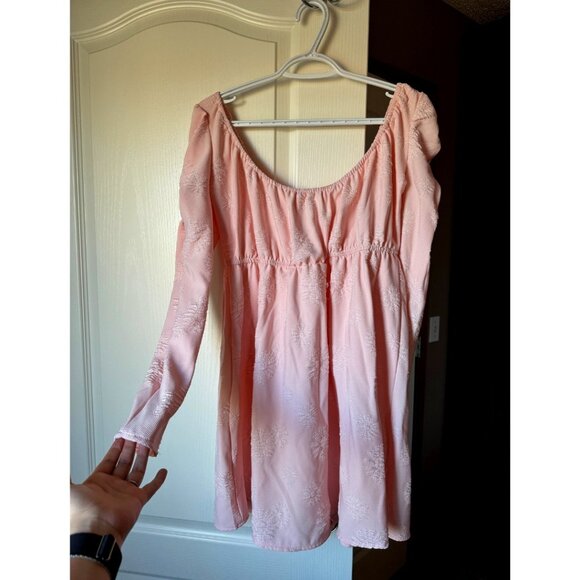 Long sleeve pink Babydoll Dress - Picture 1 of 6
